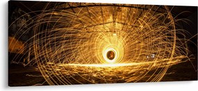 Egy izzó lemez képe (120x50 cm)