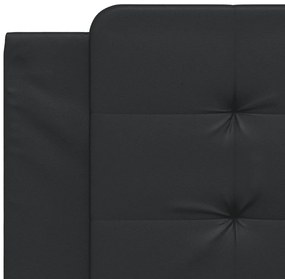 fekete műbőr fejtámla párna 100 cm