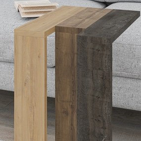 Tárolóasztal tölgyfa dekorral 40x30 cm Macha – Marckeric