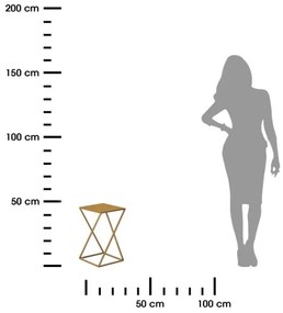 Virágállvány 40x24 cm arany színben