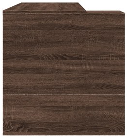 barna tölgy színű szerelt fa irodai asztal 123,5 x 73,5 x 75 cm