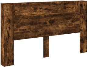 vidaXL LED-es Fejtámla Szekrény Füstölt Tölgy 180 x 16,5 x 103,5 cm