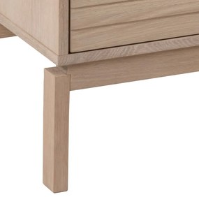 Natúr színű alacsony komód tölgyfa dekorral 180x80 cm Linley – Actona