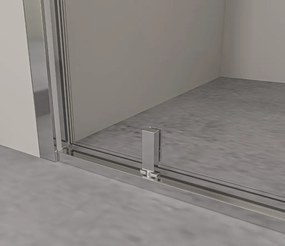 Erga Sydney, zuhanykabin egyszárnyú ajtóval 80 (ajtó) x 90 (fal) x 195 cm, 6mm átlátszó üveg, króm profil, ERG-V02-SYDNEY-D080G090-CR