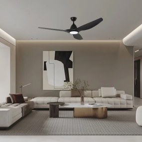 ZEVENTI - LED mennyezeti ventilátor URBINO LED/20W/230V Tuya Wi‑Fi fekete + távirányító