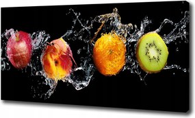Nagyméretű vászonkép Gyümölcsök és víz 100x70 cm