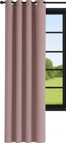 Kész függöny Velúr 140x250 átlós sima karikás Rózsaszín békás