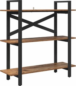 vidaXL Könyvespolc Öreg fa 100 x 33,5 x 102 cm Faanyag