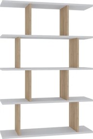 Harmon könyvespolc, tölgy-fehér, 90 cm
