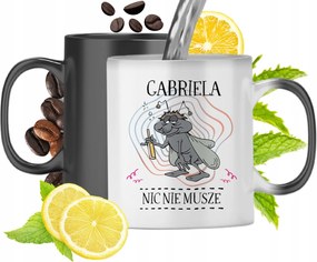 Mágikus bögre Gabrielának Fekete matt nyomott mintával 330ml