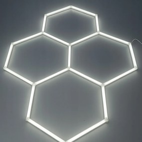 Lámpa panel Hexagon 4 plafon fehér garázshoz 6500K