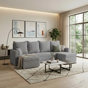 DIZY-U ággyá alakítható sarokkanapé Szürke