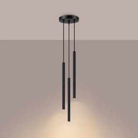 Sollux SL.1341 - Csillár zsinóron ARCHE 3xG9/8W/230V fekete