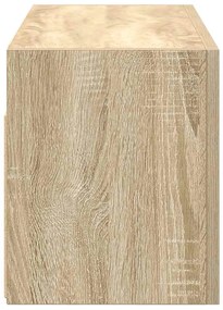 sonoma tölgyszínű szerelt fa fali fürdőszobaszekrény 60x25x30cm