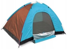 Túrasátor szúnyoghálóval - 2 x 1,5 m - 2-3 személyes - hnědá, modrá