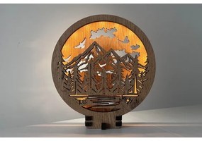 Li-Go 23583/DUB2 - LED Fényerőszabályozható asztali dekoráció LED/12W/230V 20x22 cm tölgy