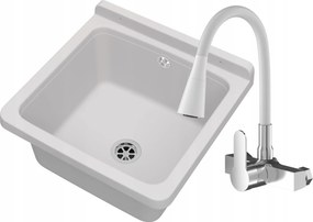 Gazdasági Mosogató Műszaki Munkakamra Fehér Garázs Orta Fali Csaptelep