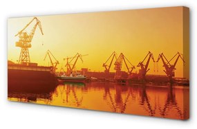 Canvas képek Gdanski hajógyár napkelte 100x50 cm