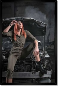 Poszterek keretben 40x60 Vörös az autóban Autójavítás