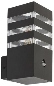 Rabalux 77025- Kültéri fali lámpa érzékelővel ANKARA 1xE27/12W/230V IP44