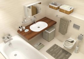 BISK Erga Basic, fürdőszoba szőnyeg 60x40 cm, 5-ös modell, bézs, ERG-07898