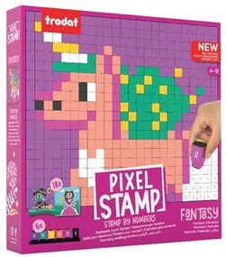Kreatív foglalkoztató füzet, bélyegzős, TRODAT Creativ Pixelstamp, fantázia (ITCRPXSFA)