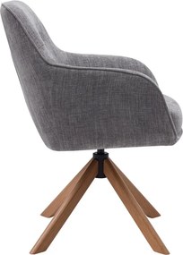 Szürke kárpitozott étkezőfotel szett 2 db-os Avola – Unique Furniture