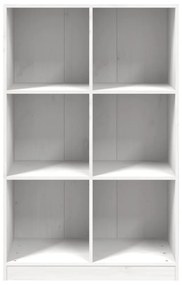 fehér tömör fenyőfa könyvszekrény 70 x 33 x 110 cm