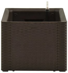 mokkaszínű kerti magaságyás öntözőrendszerrel 100 x 43 x 33 cm