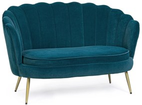GILIOLA kék bársony kanapé