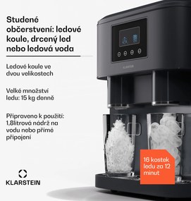 Klarstein Eiszeit Crush, jégkocka készítő, 2 méret, zúzott jég