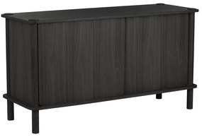 Fekete tölgyfa komód tolóajtóval 135x73,5x48 cm Italic – UMAGE
