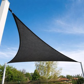 Napvitorla - árnyékoló teraszra, háromszög alakú 3x3x3 m Grafitszürke színben - Prémium HDPE anyagból