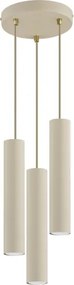 Brilagi - Kábelen függesztett csillár TUBE 3xGU10/15W/230V bézs/arany