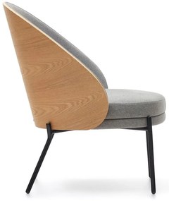 Szürke-natúr színű fotel Eamy – Kave Home