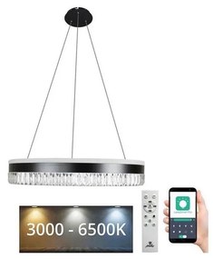 NEDES LED Dimmelhető csillár zsinóron LED/80W/230V 3000-6500K fekete + távirányítás ND4047