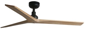 FARO 34283 -Mennyezeti ventilátor KLIM M fenyő/fekete átm. 125 cm+ távirányítás