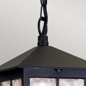 ELSTEAD BL18B-BLACK WINCHESTER Kültéri Függő Lámpa Fekete, Átlátszó IP43