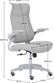 Irodai szék, szürke, SETON