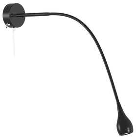 NORDLUX Drop fali lámpa, fekete, 3000K melegfehér, beépített LED, 3W , 130 lm, 3.5cm átmérő, 320130