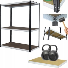 Tárolószekrény garázs fém állvány Helios 106x90x40cm 3Px275kg