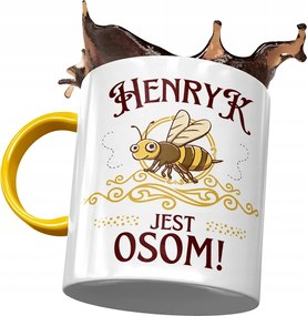 Sárga Bögre Henrik Férj Kolléga Ajándék Nyomtatott Fotóval