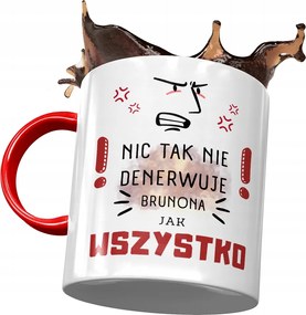 Piros Bögre Bruno Férj Kolléga Ajándék Nyomtatott Fotóval