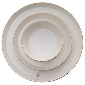 Étkészlet 27 db fehér/arany/porcelán