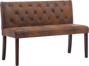 vidaXL barna művelúr pad 120 cm