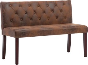 vidaXL barna művelúr pad 120 cm