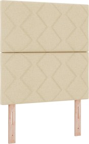 vidaXL Fejtámla fejtámlával Krém 80 cm szövet