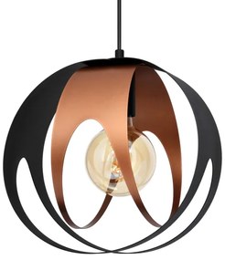 Csillár zsinóron MOONLIGHT 1xE27/15W/230V fekete/réz