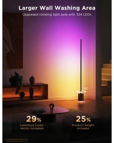 Govee - LED Állólámpa hangszóróval Pro RGBICWW Wi-Fi + + távirányító