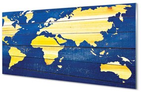 Akrilkép Térkép a kék táblák 100x50 cm